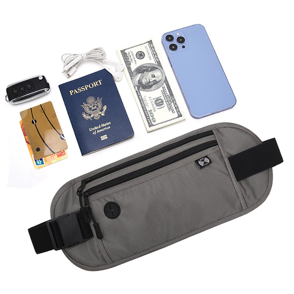 Ceinture Portefeuille de Voyage- Safe Travels Anthracite – vue 2 – Yokabag