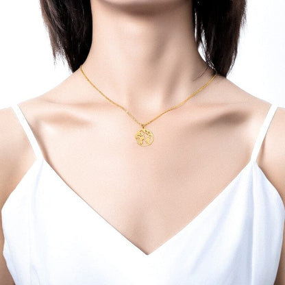 Collier Pendentif Globe Terrestre Minimaliste Argent – vue 2 – Yokabag