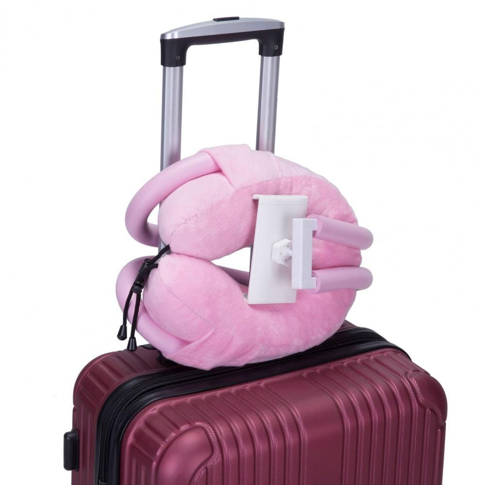 Coussin de Voyage avec Support pour Téléphone Portable Rose – vue 2 – Yokabag