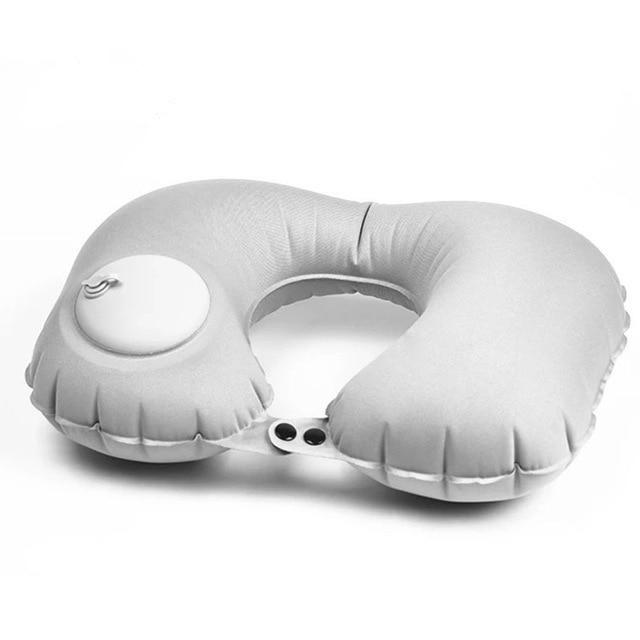 Coussin de Voyage Air Pillow - Explorez avec Confort Gris Clair – vue 2 – Yokabag