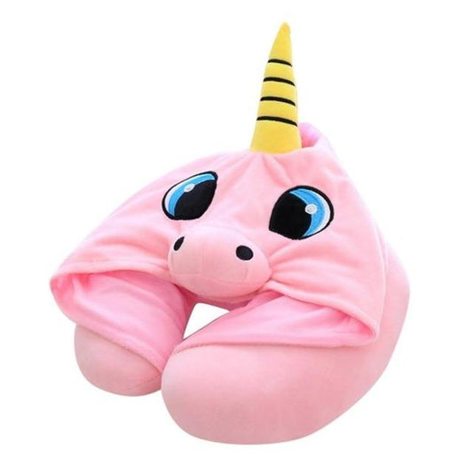 Coussin de Voyage Licorne souffle enchanté Rose – vue 2 – Yokabag