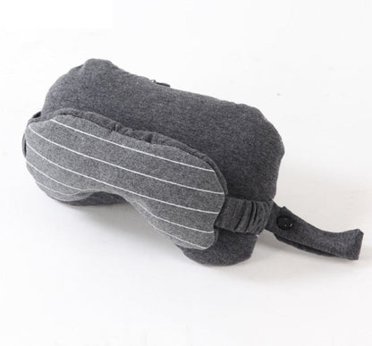 Coussin de Voyage & Masque de Nuit (2-en-1) Anthracite – vue 2 – Yokabag