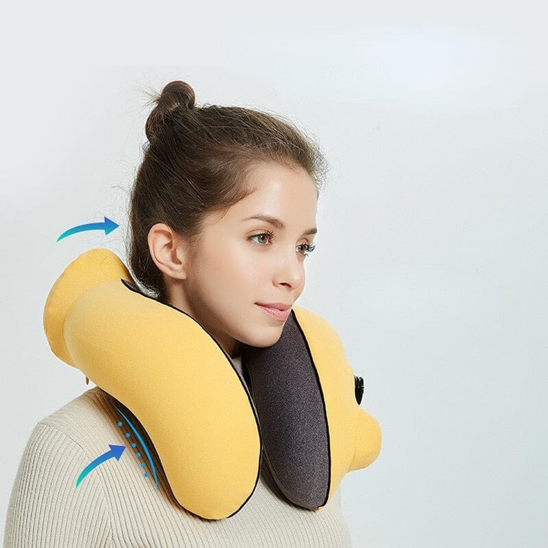 Coussin de Voyage Gonflable - Repose-Tête Jaune – vue 5 – Yokabag