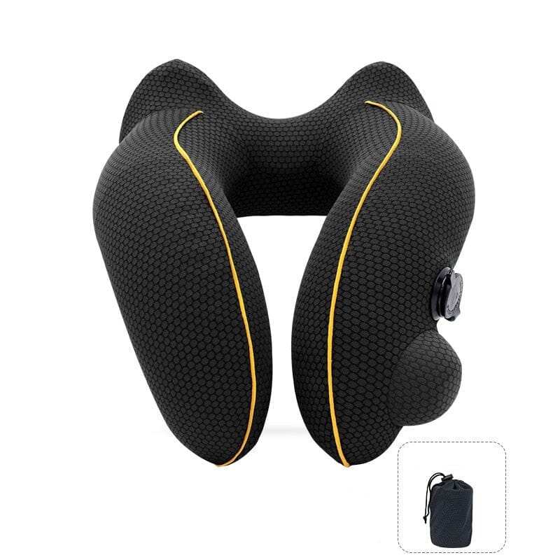 Coussin de Voyage Gonflable - Repose-Tête Noir – Yokabag