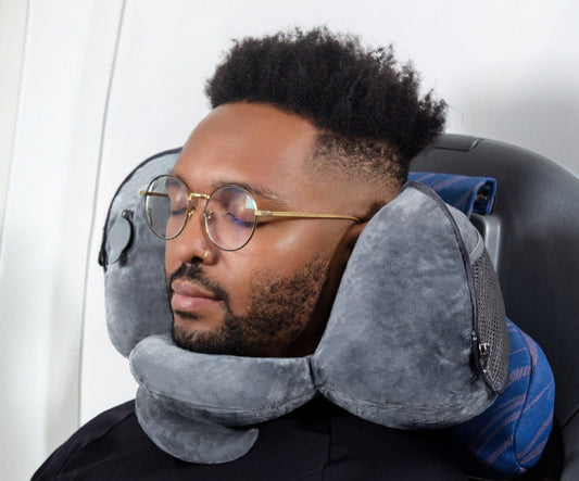 Coussin de Voyage Gonflable - Tour de Cou Nomade Rose – vue 2 – Yokabag