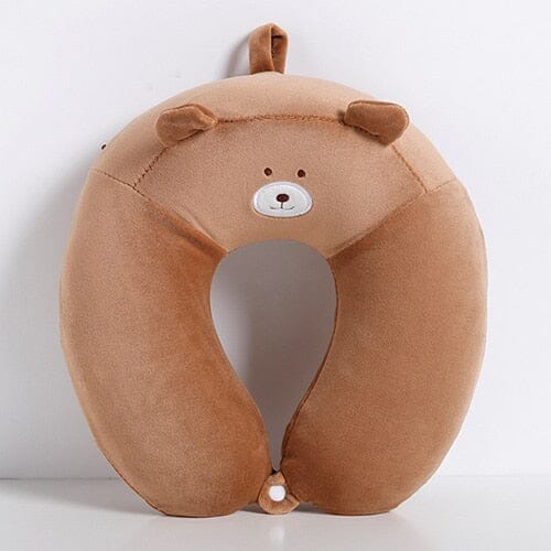 Coussin de Voyage Mémoire de Forme Enfant Ours Bleu – vue 4 – Yokabag