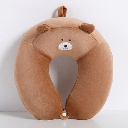 Coussin de Voyage Mémoire de Forme Enfant Ours Bleu – vue 4 – Yokabag