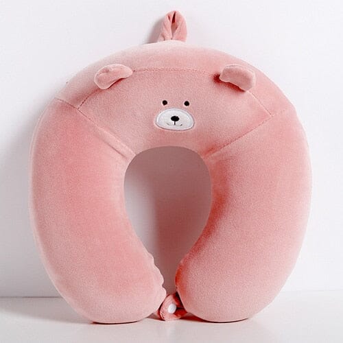 Coussin de Voyage Mémoire de Forme Enfant Ours Camel – vue 6 – Yokabag