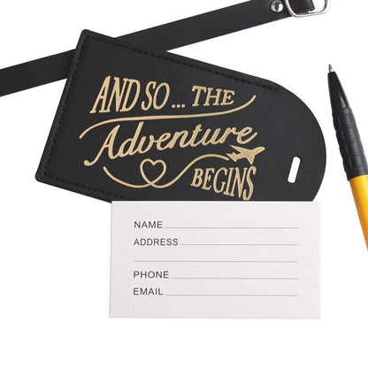 Étiquette de Bagage - And So... Let the Adventure Begin – vue 5 – Yokabag