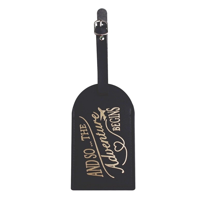 Étiquette de Bagage - And So... Let the Adventure Begin Blanc – vue 2 – Yokabag