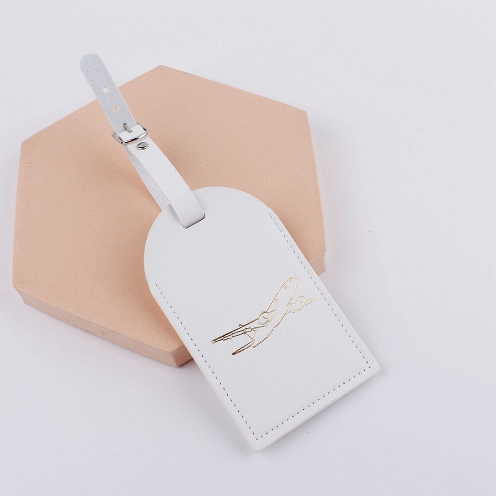 Étiquette Voyage Bagage - Avion de Ligne Rose – vue 4 – Yokabag