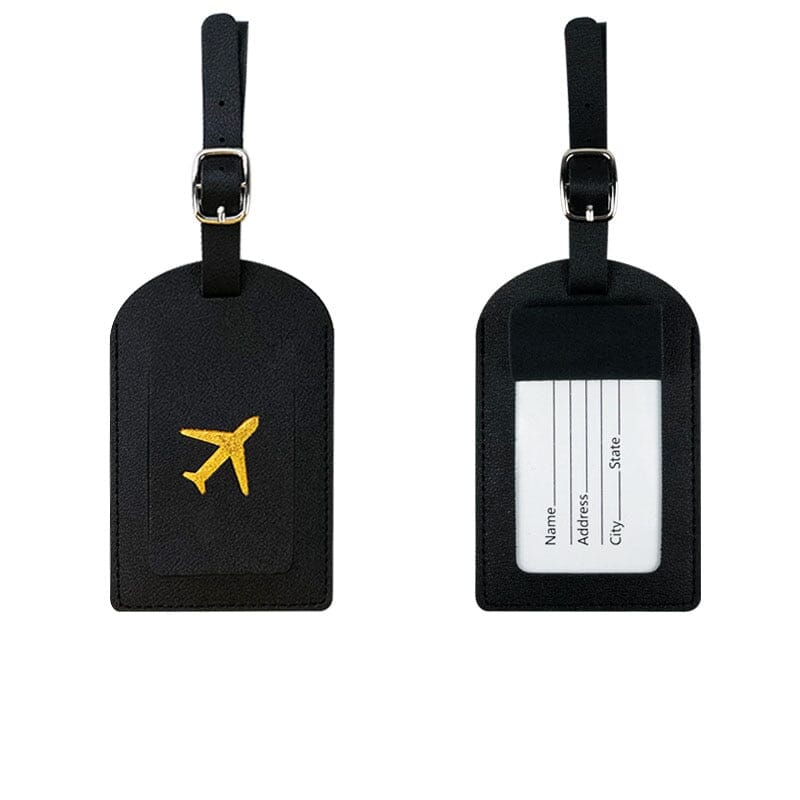 Étiquette Bagage - Avion Gold Marron – vue 3 – Yokabag