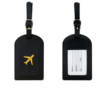 Étiquette Bagage - Avion Gold Marron – vue 3 – Yokabag