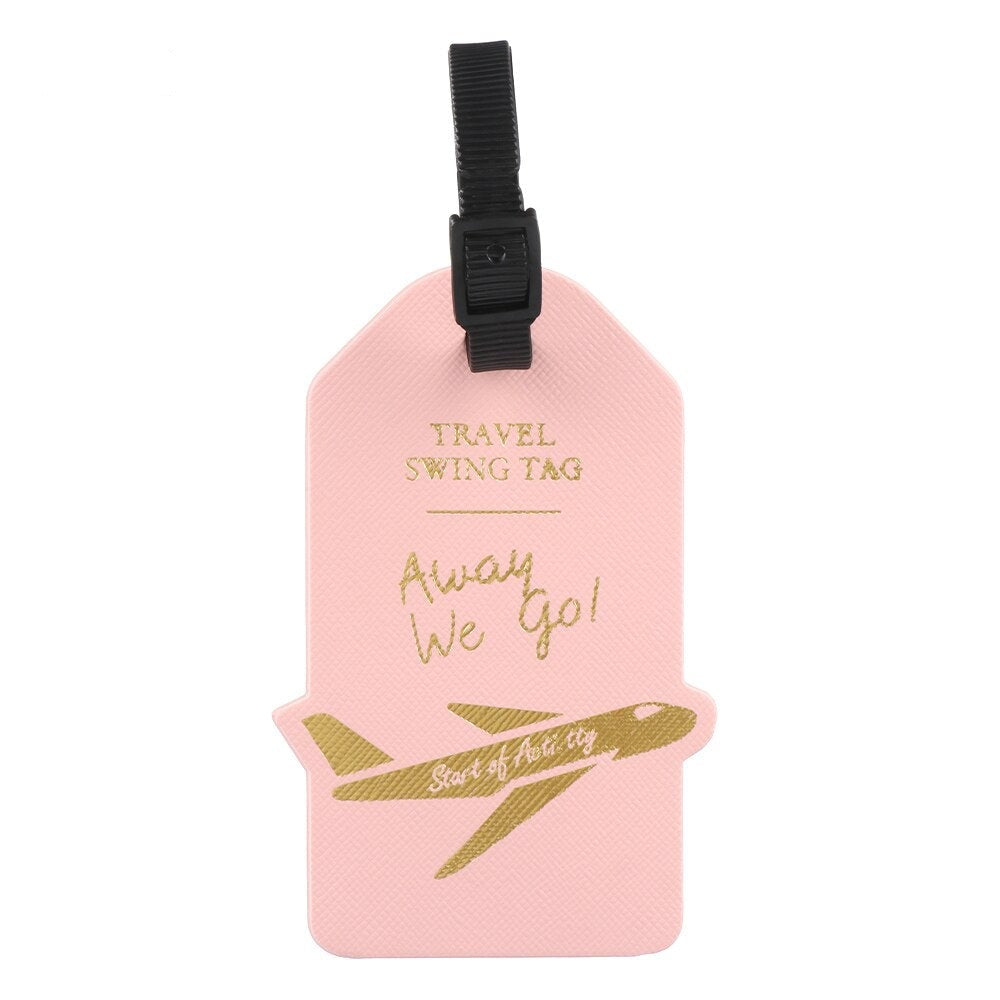Étiquette Bagage Away We Go Rose – vue 2 – Yokabag