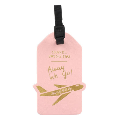 Étiquette Bagage Away We Go Rose – vue 2 – Yokabag