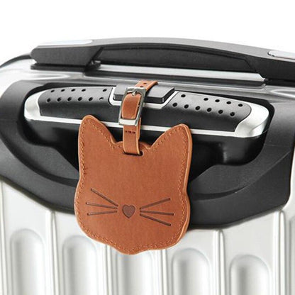 Étiquette Bagage - Chat Mignon Vert – vue 3 – Yokabag
