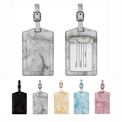 Étiquette Bagage - Marbrure Rose – vue 3 – Yokabag
