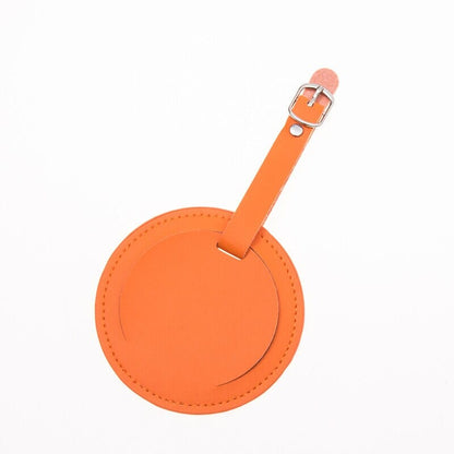 Étiquette Bagage - Rond Orange - Voyager