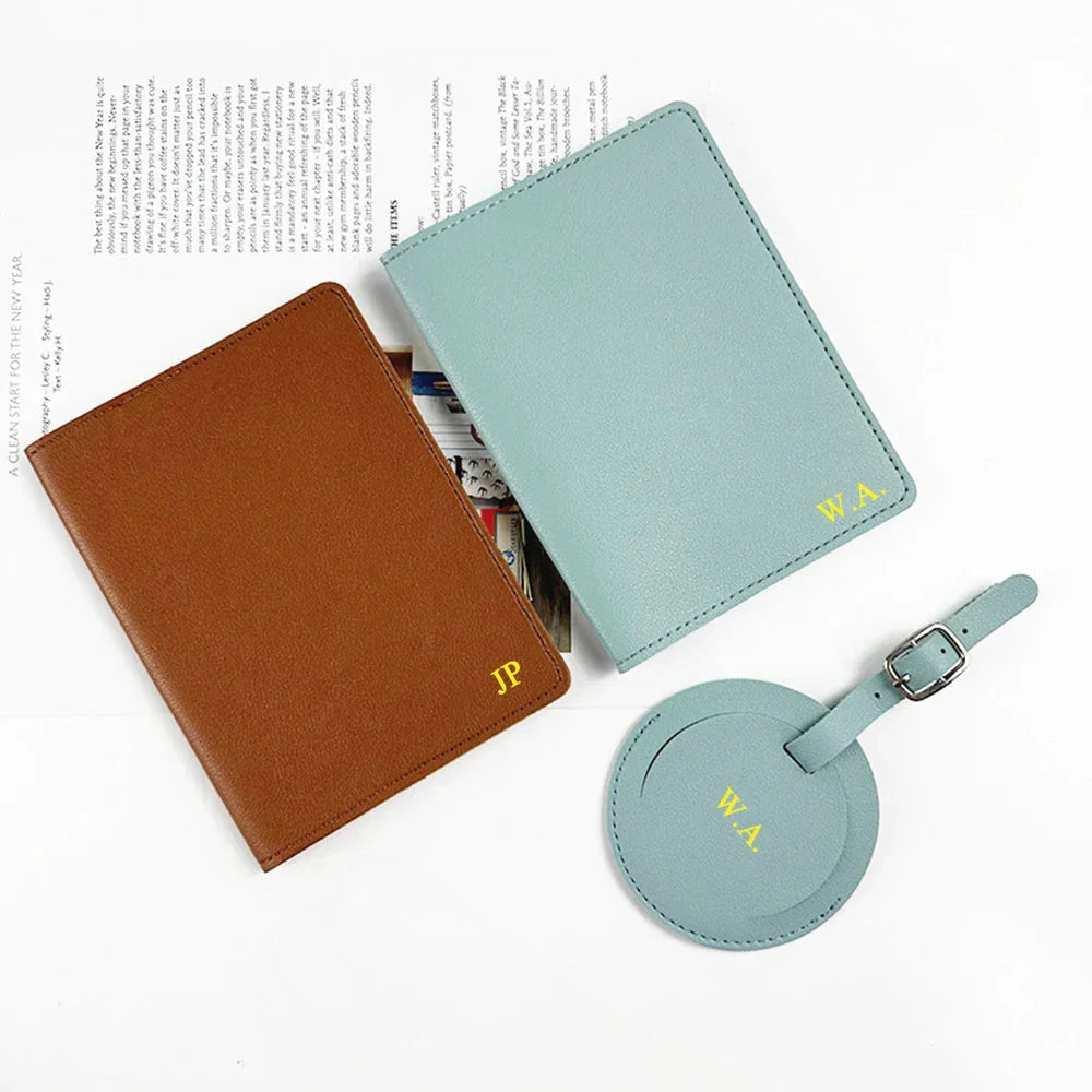 Étiquette Bagage et Étui Passeport de Voyage Jaune – vue 2 – Yokabag