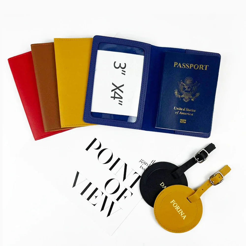 Étiquette Bagage et Étui Passeport de Voyage Noir – vue 5 – Yokabag