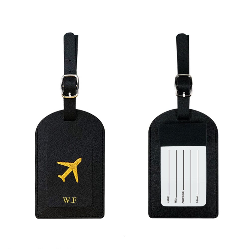 Étiquette Bagage de Voyage Personnalisée - Avion Blanc – vue 2 – Yokabag
