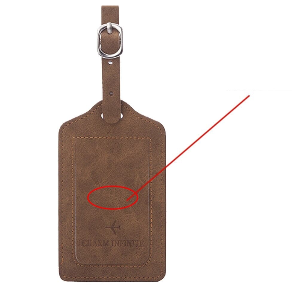 Étiquette Bagage de Voyage Personnalisée - Modèle Avion Rouge – vue 6 – Yokabag
