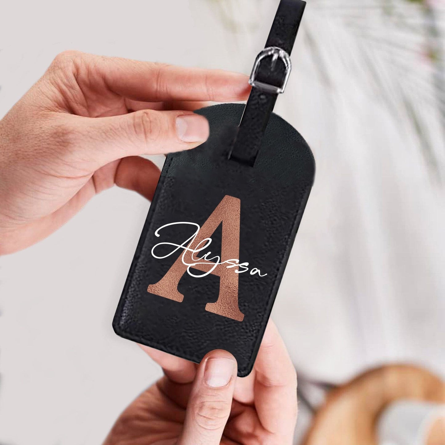 Étiquette Bagage Personnalisée - Prénom & Initiale B – vue 2 – Yokabag