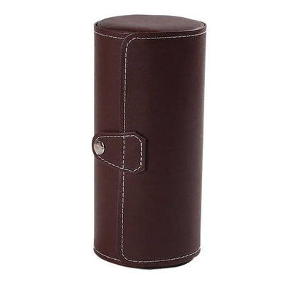 Étui de Voyage pour Montres Arrondi (Marron) – vue 2 – Yokabag