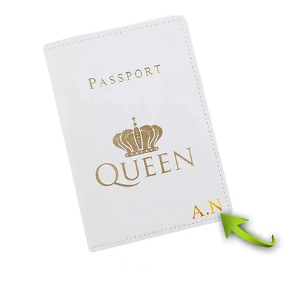 Étui Passeport Couple de Voyage Personnalisé Noir (King) – vue 2 – Yokabag