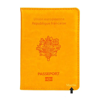 Étui Passeport Personnalisé Prénom - Destination France Rose – vue 8 – Yokabag