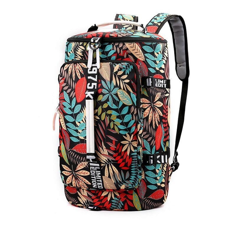 Grand Sac à Dos de Voyage Femme - Convertible & Tropical Bleu – vue 2 – Yokabag