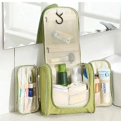 Grande Trousse de Toilette Voyage Femme à Suspendre Rose – vue 3 – Yokabag