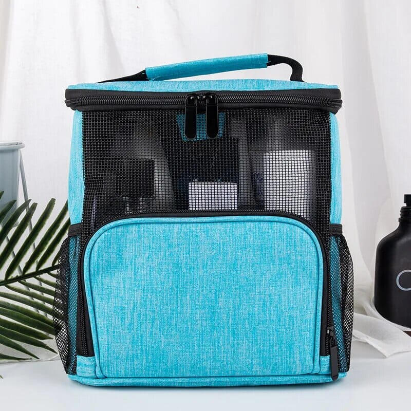 Trousse de Toilette Voyage Femme Personnalisée à Suspendre Gris – vue 4 – Yokabag