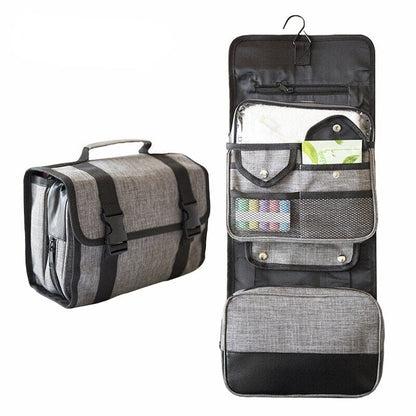 Trousse de Voyage pour Homme - À Suspendre & Pliable Bleu Marine – vue 2 – Yokabag