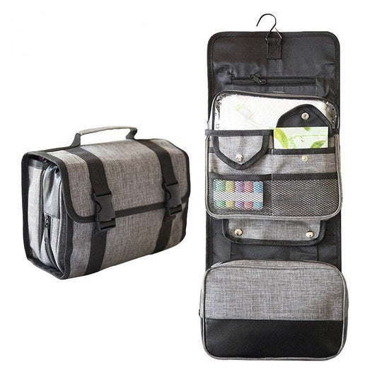 Trousse de Voyage pour Homme - À Suspendre & Pliable Bleu Marine – vue 2 – Yokabag