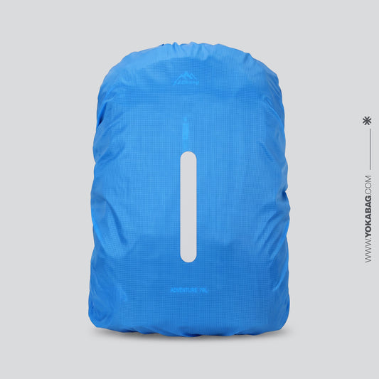 Housse de Pluie pour Sac à Dos - Bleu Ciel (avec Bande Réfléchissante)