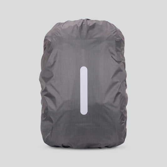 Housse de Pluie pour Sac à Dos Grise (avec Bande Réfléchissante)
