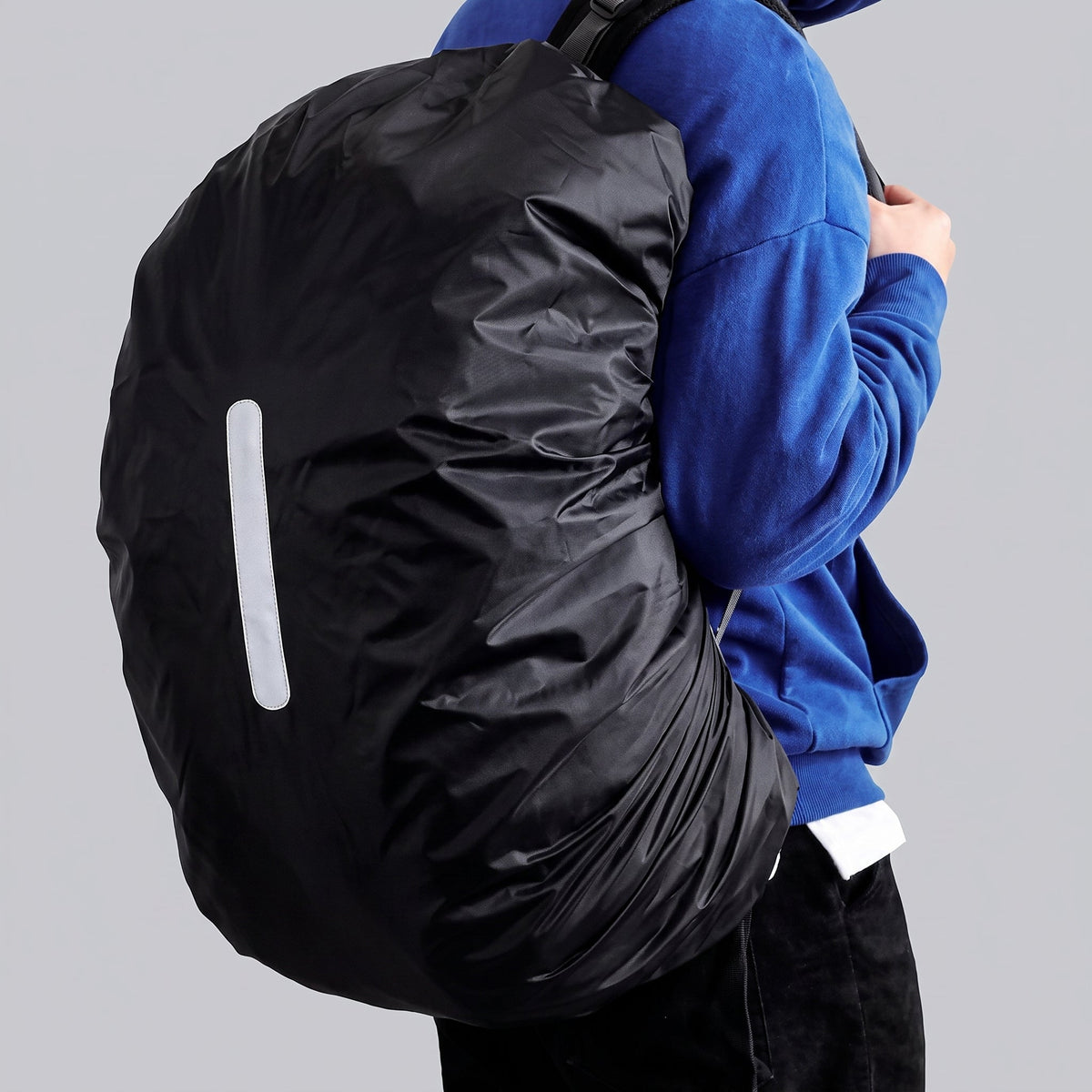 Housse de Pluie pour Sac à Dos Noir 50L - 70L – vue 3 – Yokabag