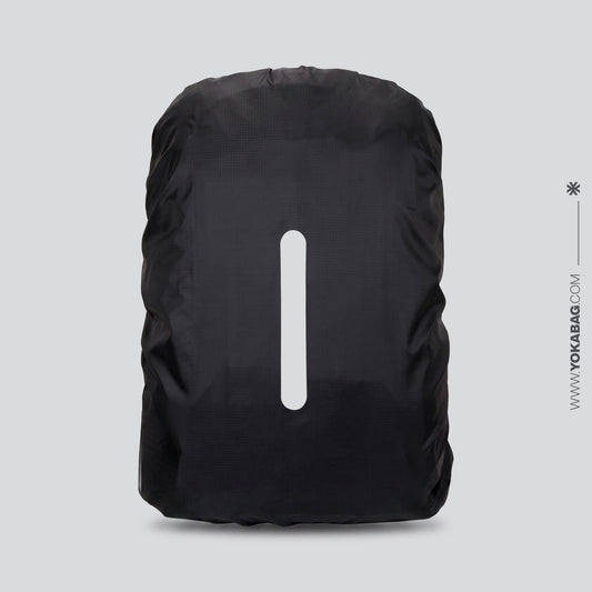 Housse de Pluie pour Sac à Dos Noir (avec Bande Réfléchissante)