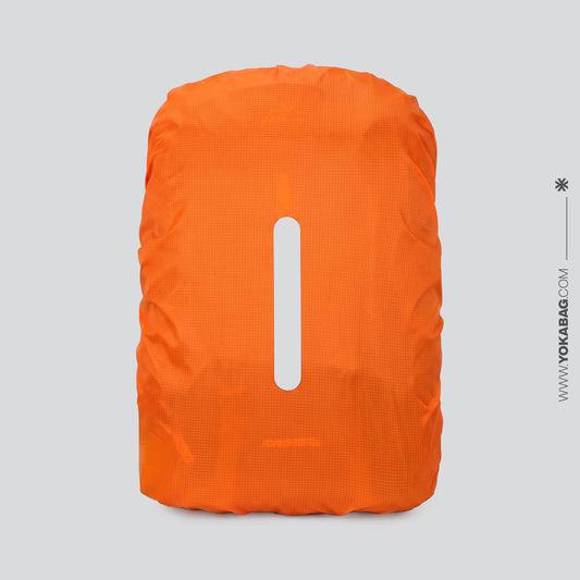 Housse de Pluie pour Sac à Dos Orange (avec Bande Réfléchissante)