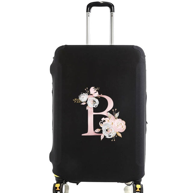 Housse de Valise Pink Gardenia Letter A – vue 3 – Yokabag