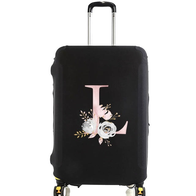 Housse de Valise Pink Gardenia Letter E – vue 13 – Yokabag