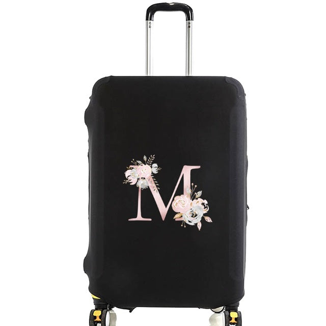 Housse de Valise Pink Gardenia Letter E – vue 14 – Yokabag
