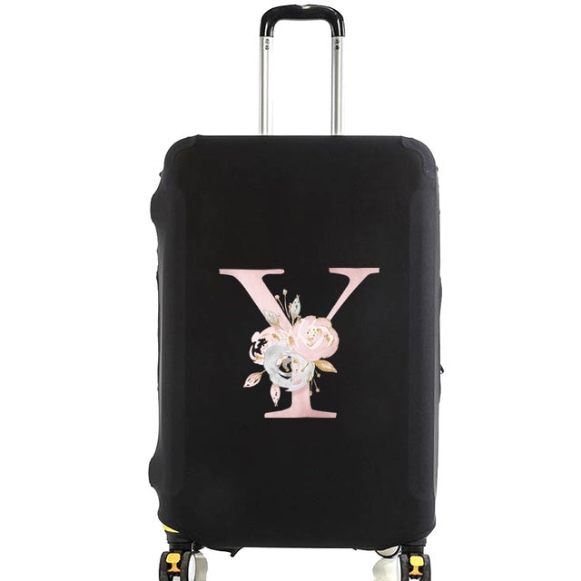 Housse de Valise Pink Gardenia Letter I – vue 26 – Yokabag