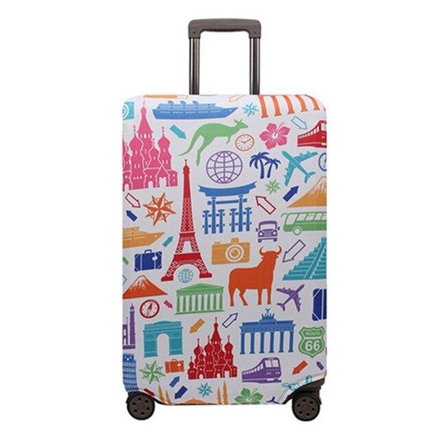Housse de Valise - Symboles Touristiques - Collection Voyager