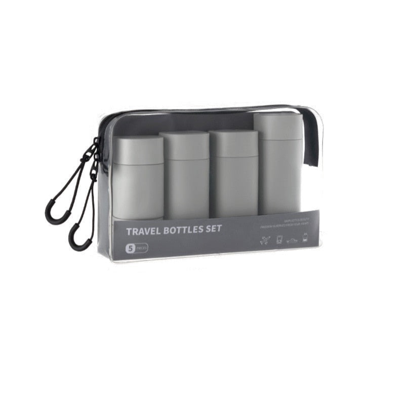 Kit de Voyage - Hygiène (Ensemble de 5 Flacons) Gris – vue 3 – Yokabag