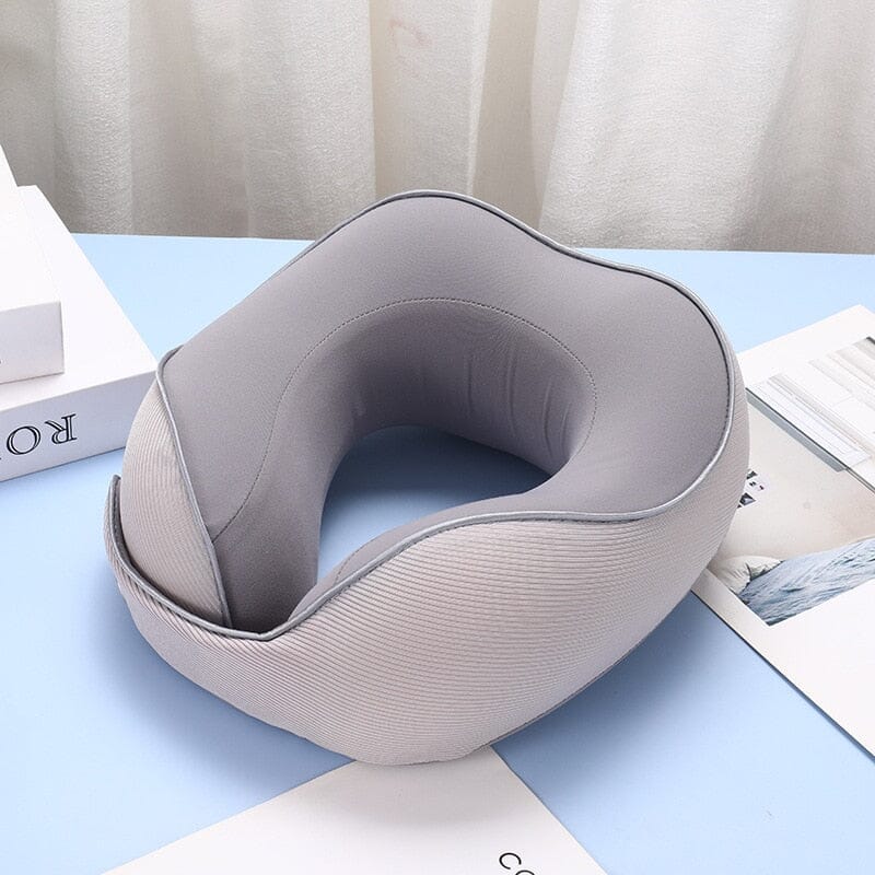 Oreiller de Voyage Avion - Confortable Mémoire de Forme Gris – vue 3 – Yokabag