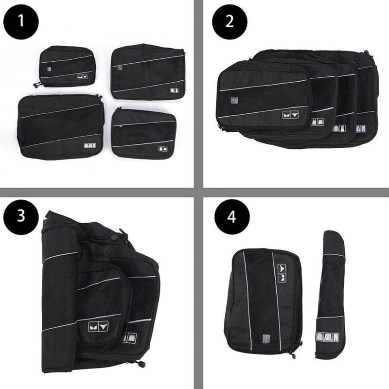 Experte en Organisation de Bagage - Ensemble de 6 Pochettes Gris – vue 5 – Yokabag