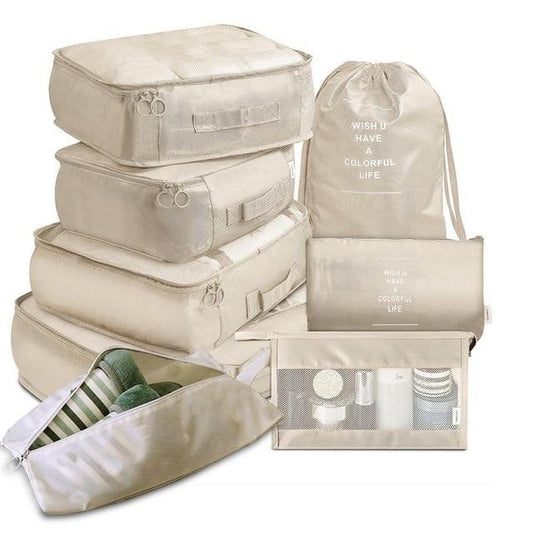 Organisateurs de Valise (Ensemble de 8, Beige)