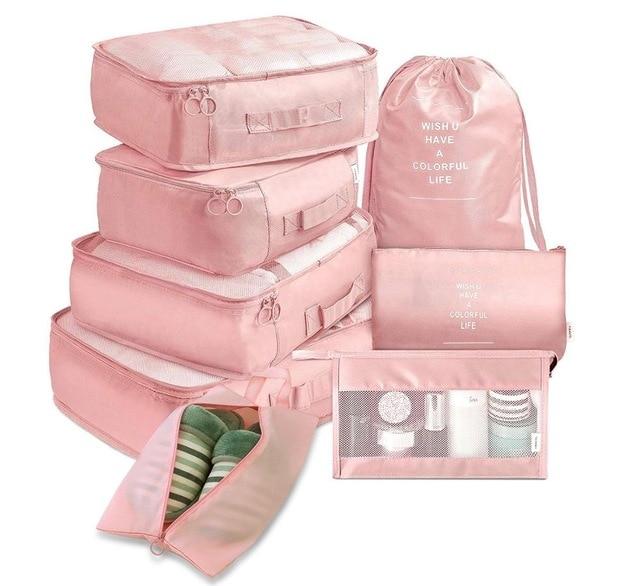 Organisateurs de Valise - (Ensemble de 8, Rose)